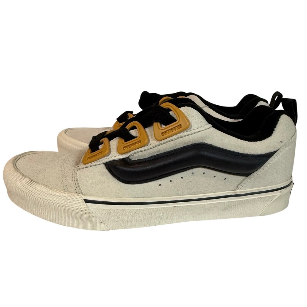 Vans Knu Skool Dr Utility Pop Egret Black Yellow Skate Shoes Mens 9.5 NWB